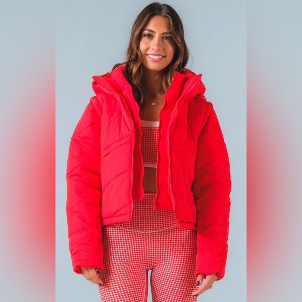 ACTA Red Puffer Jacket - image 1